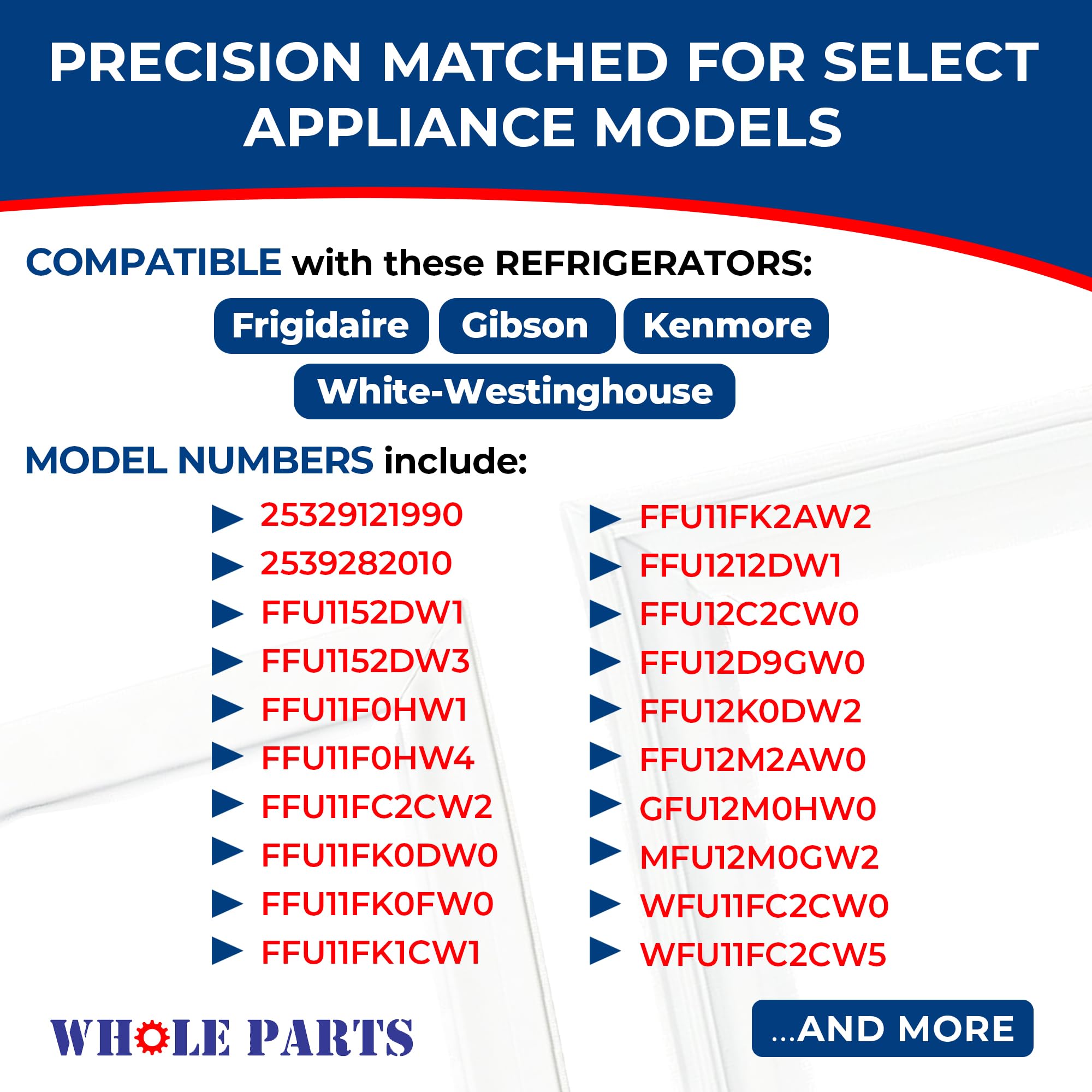 Amazon.com: Whole Parts Upgraded White Refrigerator Door Gasket